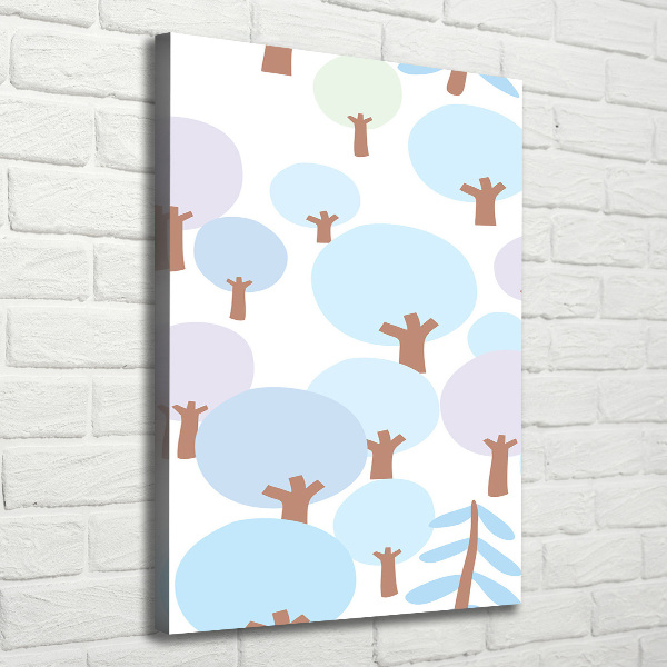 Wall art canvas large Trees