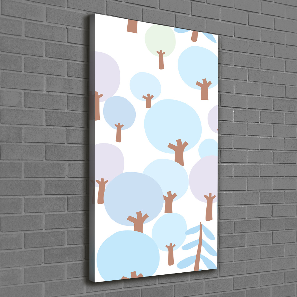 Wall art canvas large Trees