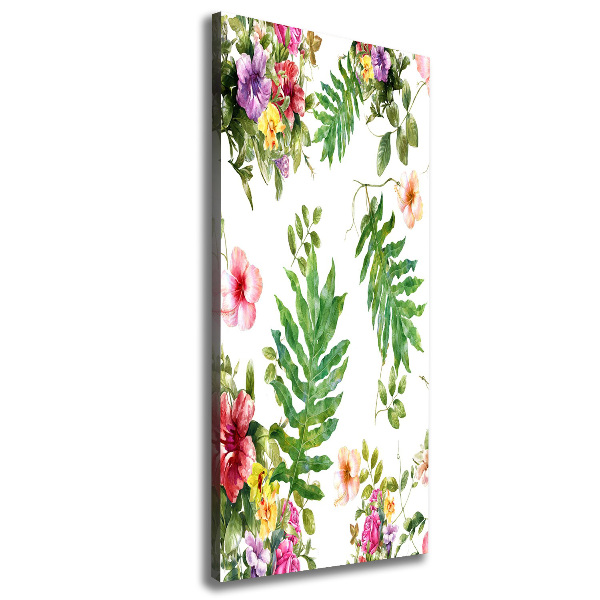 Canvas wall art Tropical flowers