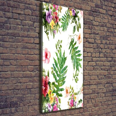 Canvas wall art Tropical flowers