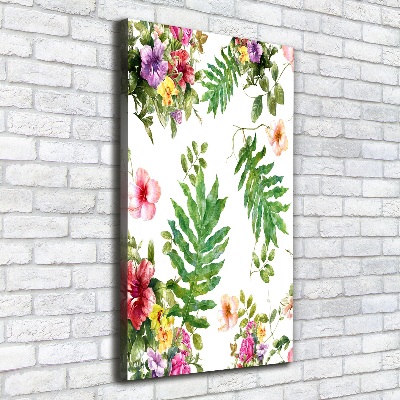 Canvas wall art Tropical flowers