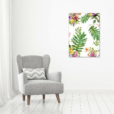 Canvas wall art Tropical flowers