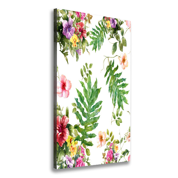 Canvas wall art Tropical flowers