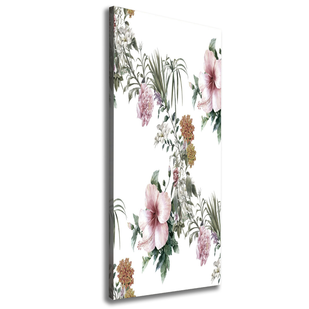 Canvas wall art Tropical flowers