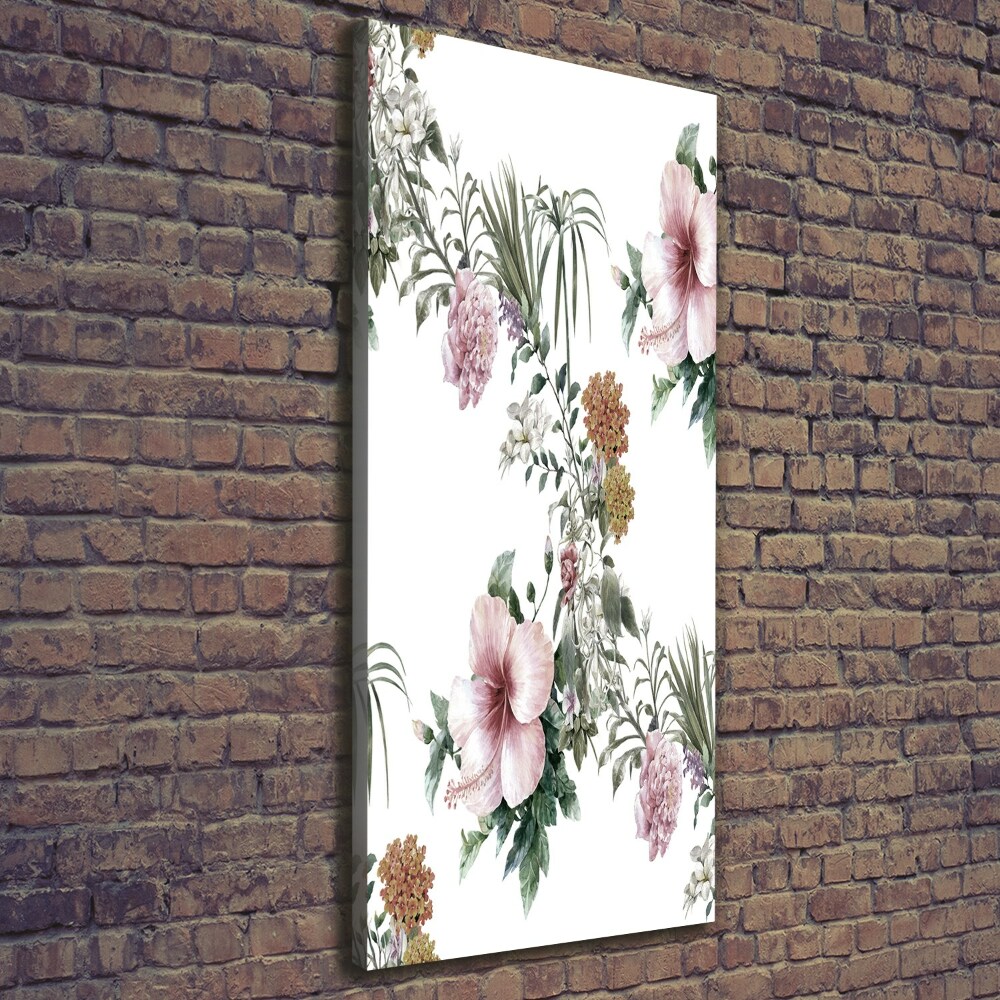 Canvas wall art Tropical flowers