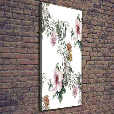 Canvas wall art Tropical flowers