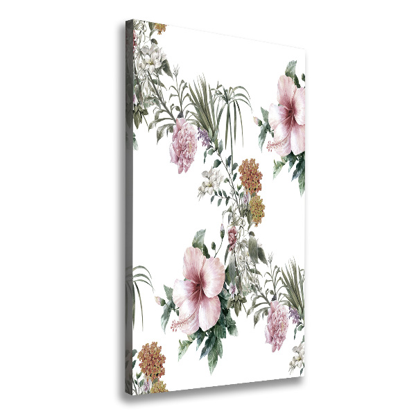 Canvas wall art Tropical flowers