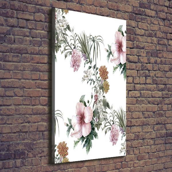 Canvas wall art Tropical flowers