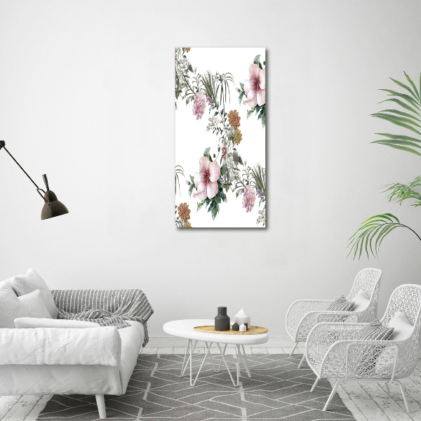 Canvas wall art Tropical flowers