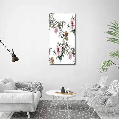 Canvas wall art Tropical flowers