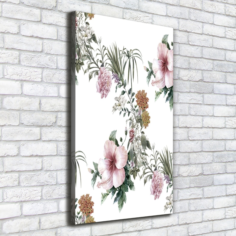 Canvas wall art Tropical flowers