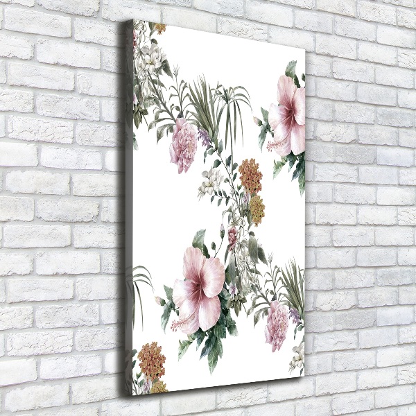 Canvas wall art Tropical flowers