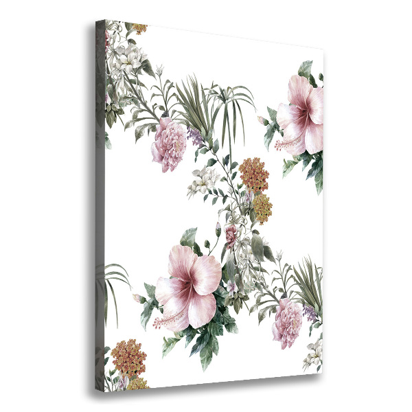 Canvas wall art Tropical flowers