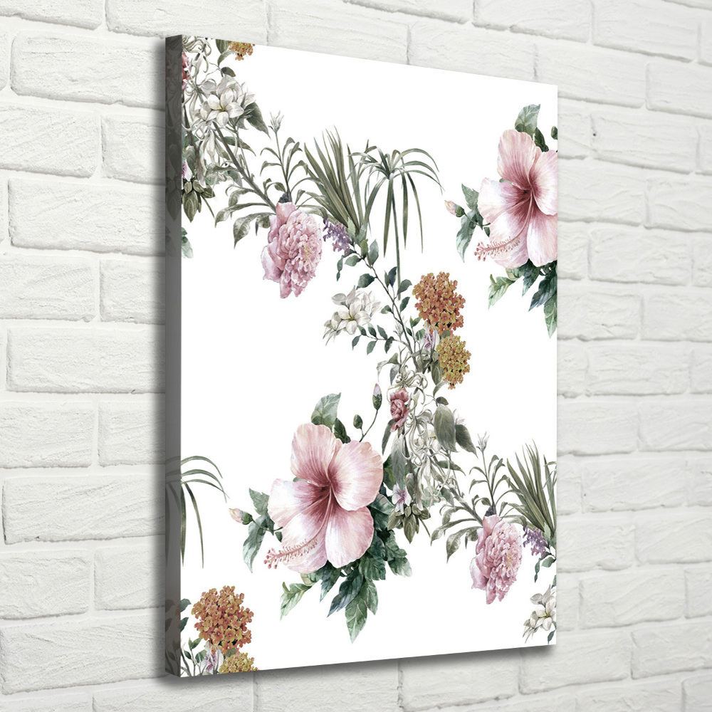 Canvas wall art Tropical flowers