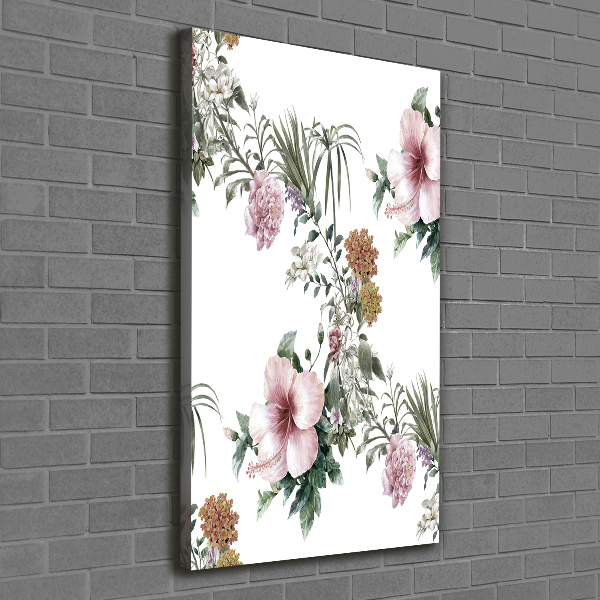 Canvas wall art Tropical flowers