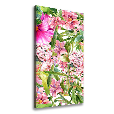 Large canvas wall art Tropical flowers