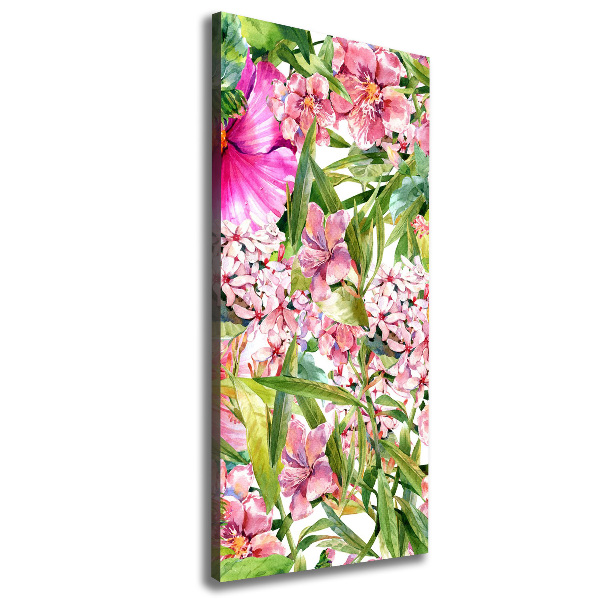 Large canvas wall art Tropical flowers