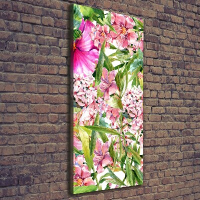 Large canvas wall art Tropical flowers