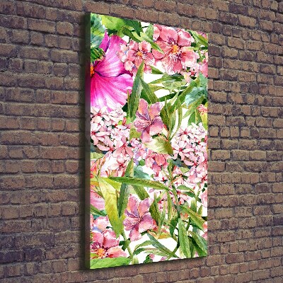 Large canvas wall art Tropical flowers