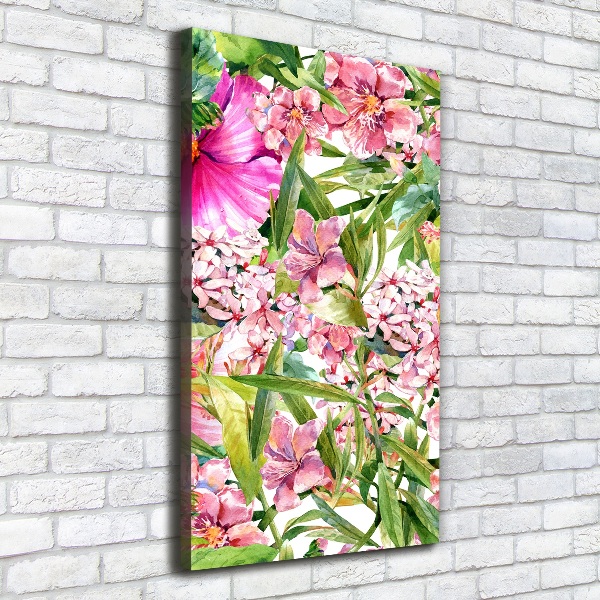 Large canvas wall art Tropical flowers