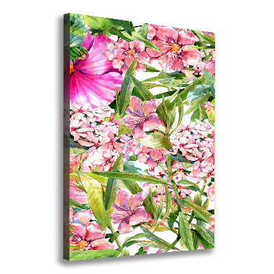 Large canvas wall art Tropical flowers