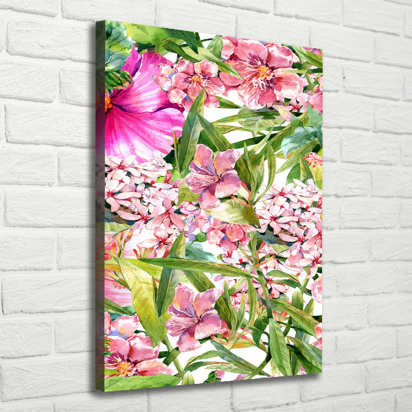 Large canvas wall art Tropical flowers