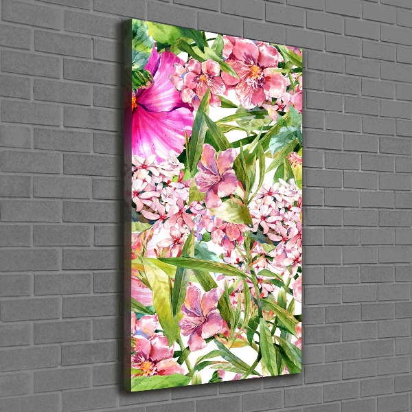 Large canvas wall art Tropical flowers