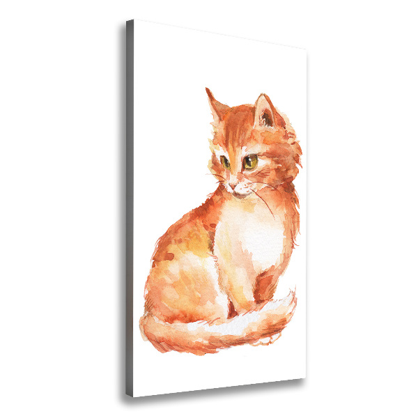 Canvas wall art Red Cat