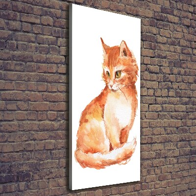 Canvas wall art Red Cat