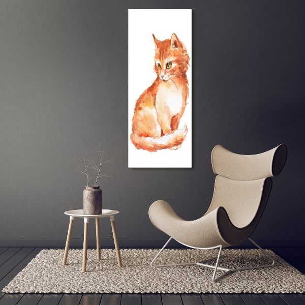 Canvas wall art Red Cat