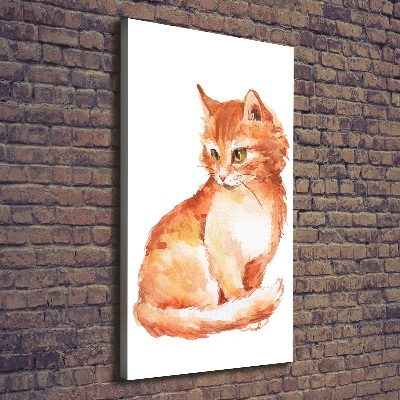 Canvas wall art Red Cat