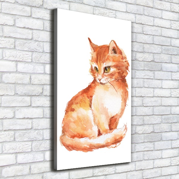 Canvas wall art Red Cat