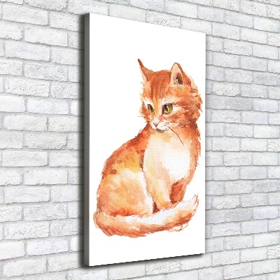 Canvas wall art Red Cat