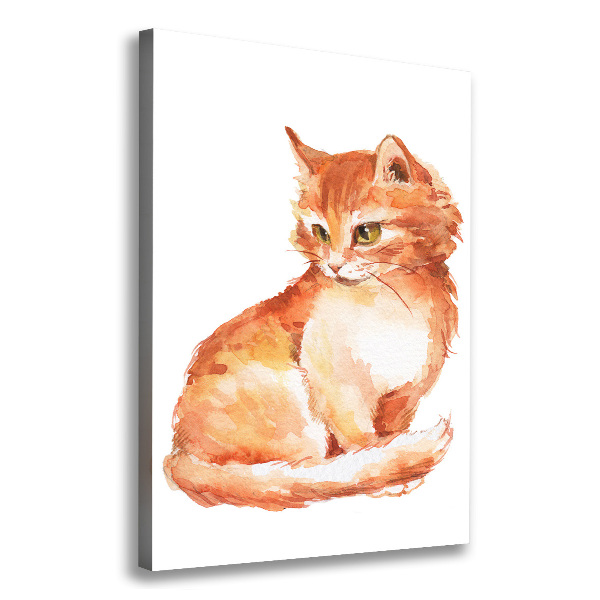 Canvas wall art Red Cat