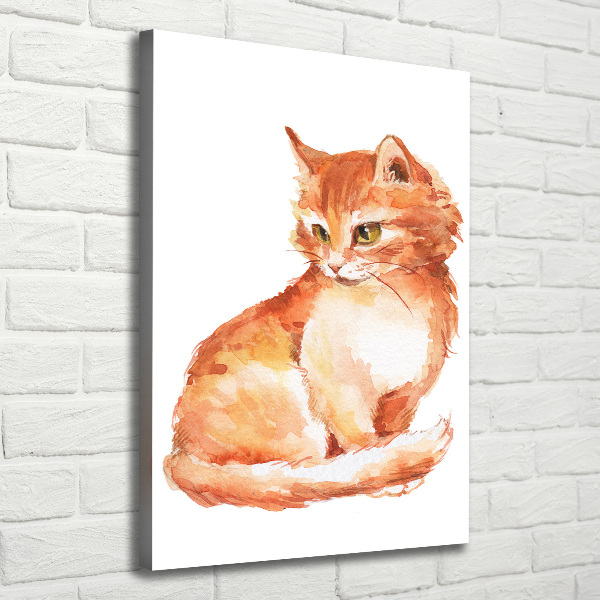 Canvas wall art Red Cat