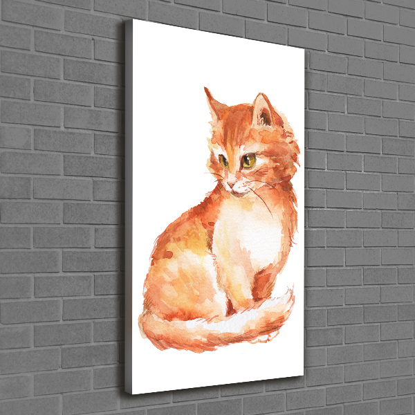 Canvas wall art Red Cat