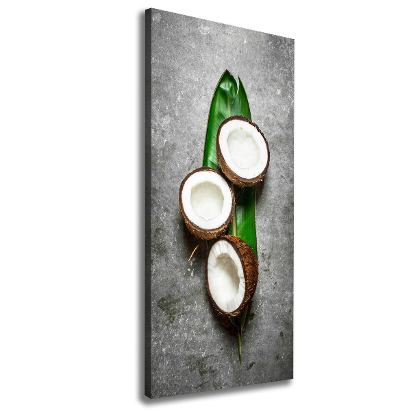 Canvas wall art Coconut on the leaf