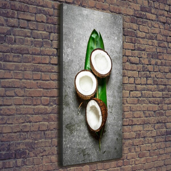 Canvas wall art Coconut on the leaf