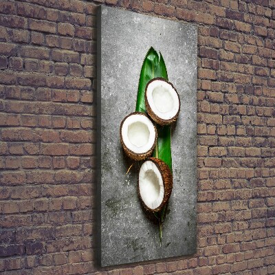 Canvas wall art Coconut on the leaf