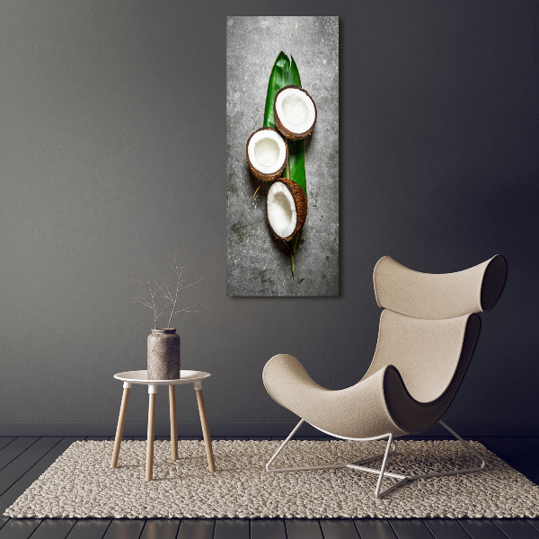 Canvas wall art Coconut on the leaf