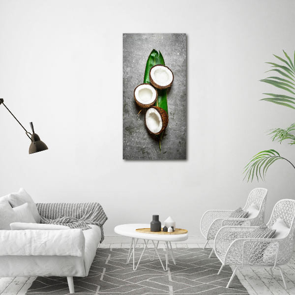 Canvas wall art Coconut on the leaf