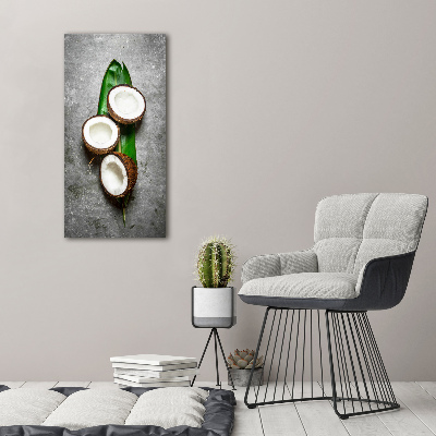 Canvas wall art Coconut on the leaf