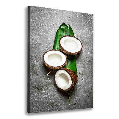 Canvas wall art Coconut on the leaf