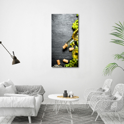 Large canvas wall art Grapes and wine