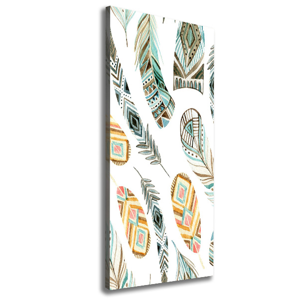 Canvas wall art Ethnic feathers