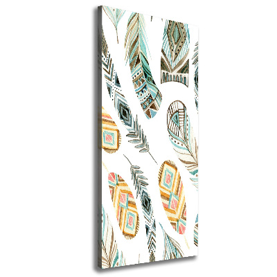 Canvas wall art Ethnic feathers