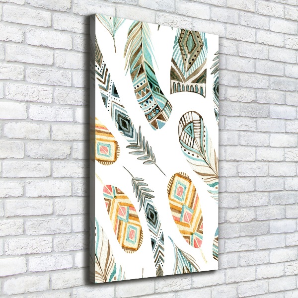 Canvas wall art Ethnic feathers