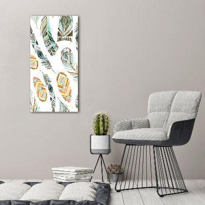 Canvas wall art Ethnic feathers