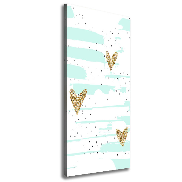 Large canvas wall art Hearts and spots