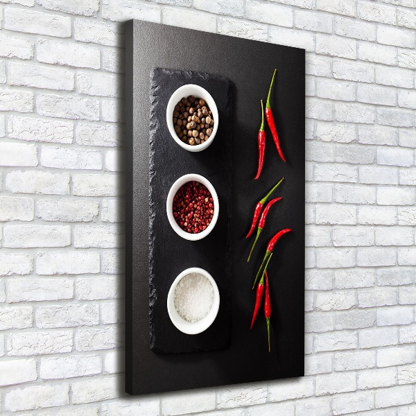 Canvas wall art Spices and peppers